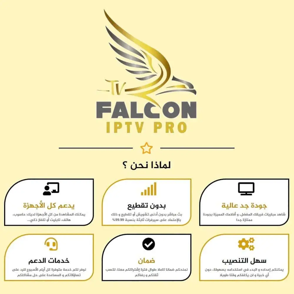 FALCON IPTV PRO ستة شهور فالكون الرسمي 2 FALCON IPTV PRO ستة شهور فالكون الرسمي - الصورة 2